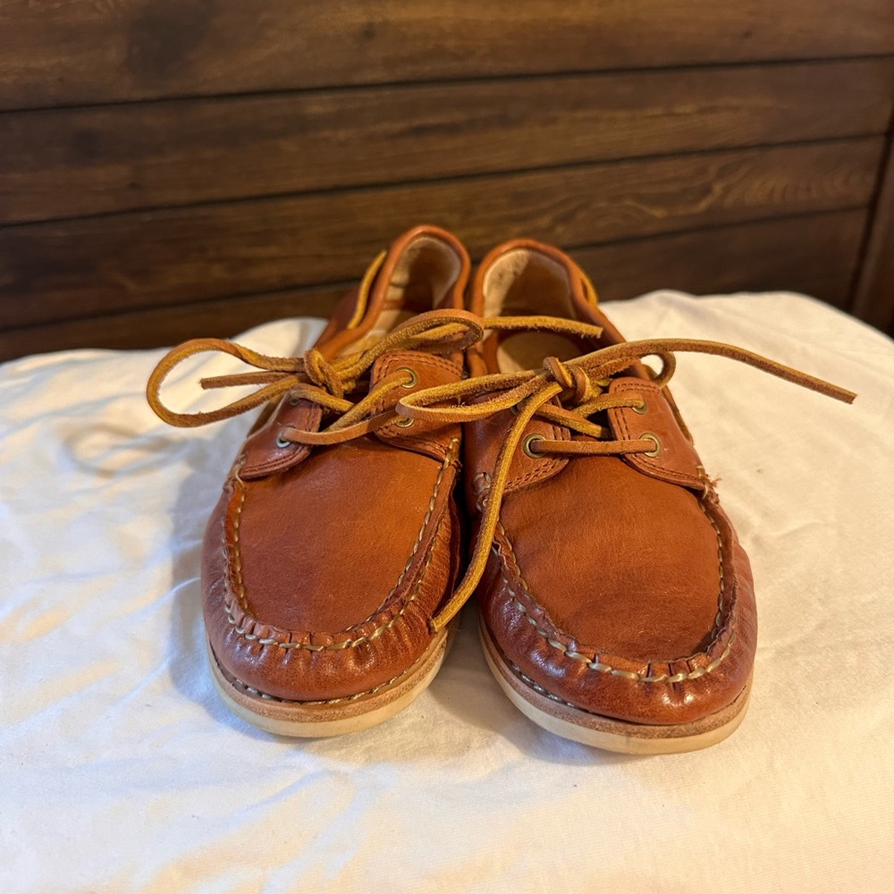 Frye Quincy Boat Shoes Wmns Size 6 Leather Flats